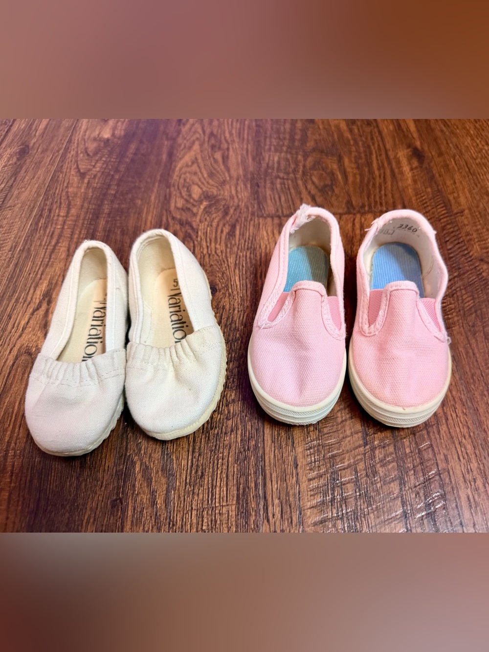 2 Pairs Canvas Slip-On Kids Shoes